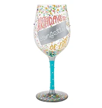 Birthdays are Confetti  Wine Glass