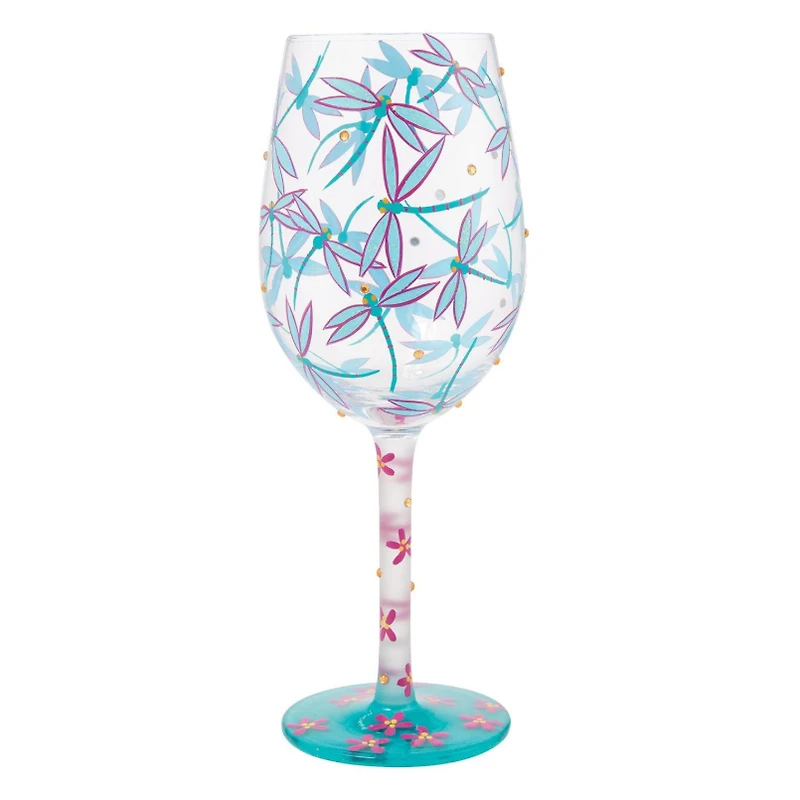 Dance of the Dragonflies Wine Glass