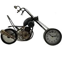 Metal Motorcycle Tabletop Clock