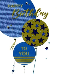 Giant Happy Birthday Balloons Card