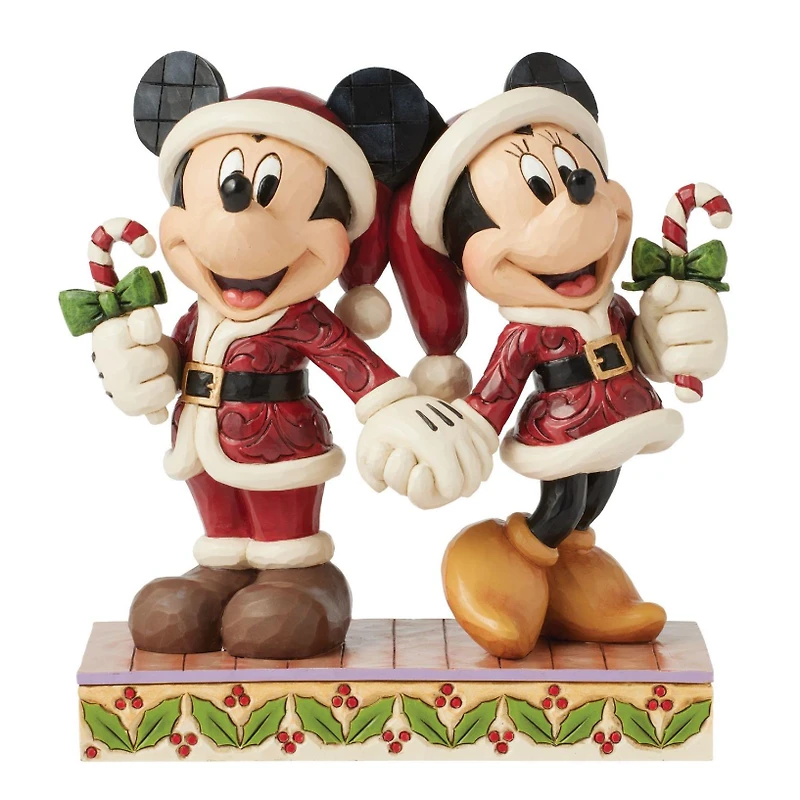 Mickey & Minnie Candy Canes Figurine