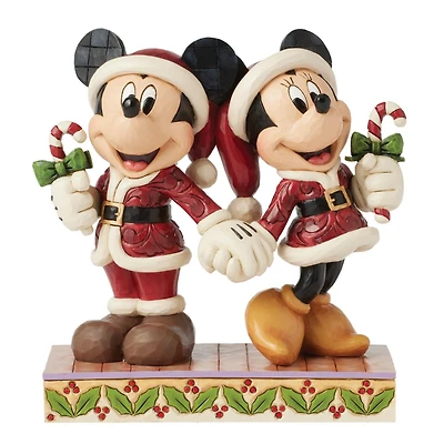 Mickey & Minnie Candy Canes Figurine