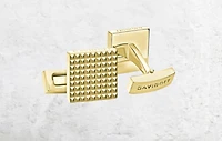 DAVIDOFF PARIS CUFFLINKS BRASS PLATED L. GOLD CLOUS DE PARIS SQUARE LIGHT GOLD