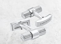 DAVIDOFF PARIS BRASS RP CLOUS DE PARIS PTRN  - BARREL CUFFLINKS