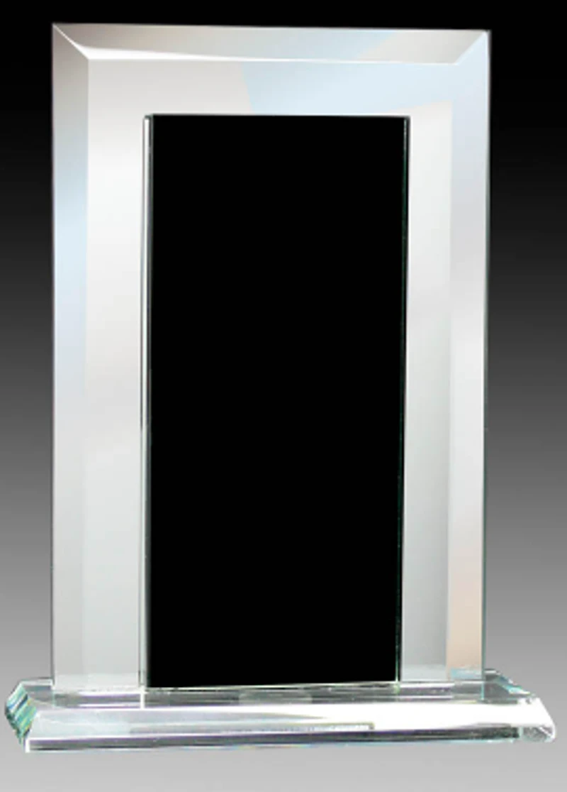 Glass Mirror Black 8″
