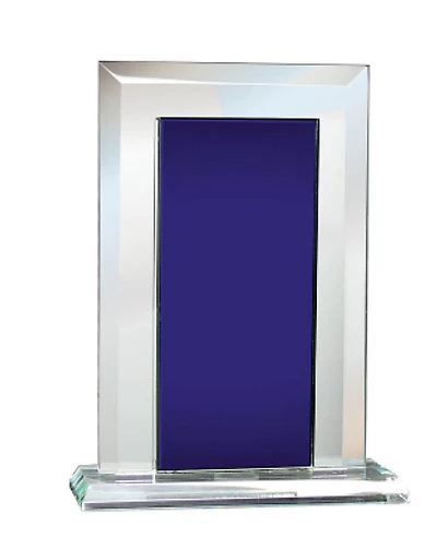Glass Mirror Blue 8″
