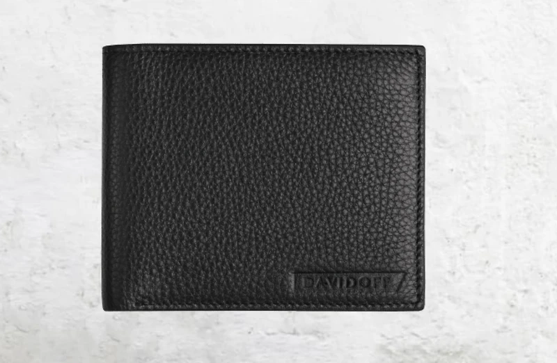 ESSENTIALS Black Leather Wallet