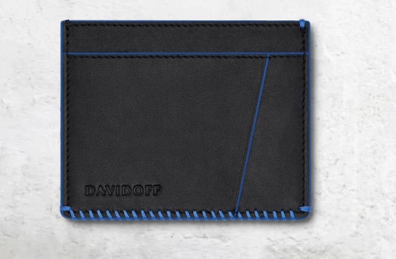 HOME RUN Blue and Black Credit Card Holder
