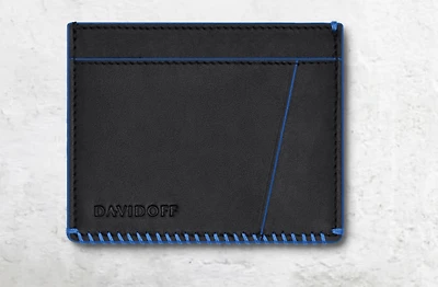 HOME RUN Blue and Black Credit Card Holder