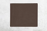 ESSENTIALS Brown Leather 2 Pocket Wallet