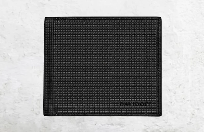 PARIS Small Black Leather Wallet