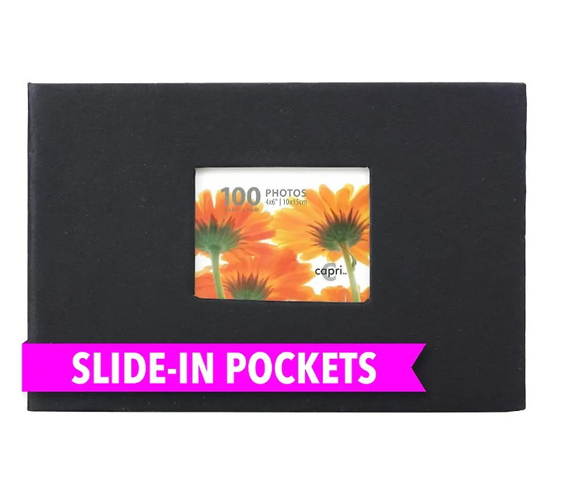 100 Pocket 4X6 Photo Album with Window & Dust Jacket
