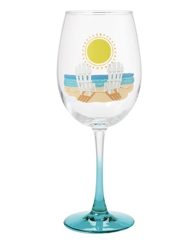Celebrations Sun on the Beach Wine Glass