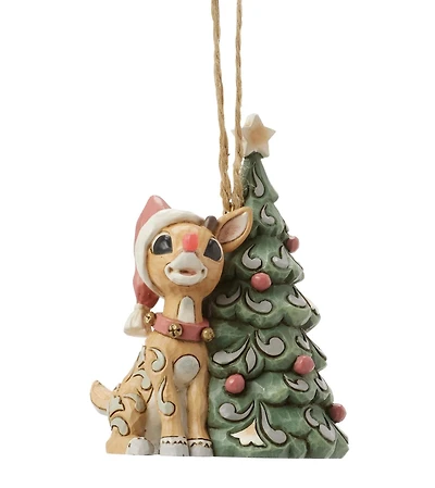 Woodland Rudolph with Tree Ornament