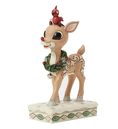 Woodland Rudolph with Red Bird
