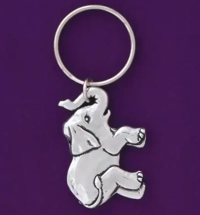 Elephant Pewter Keychain
