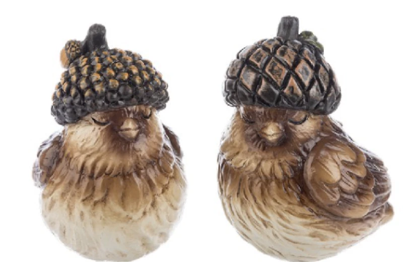 Acorn Hat Bird Figurine