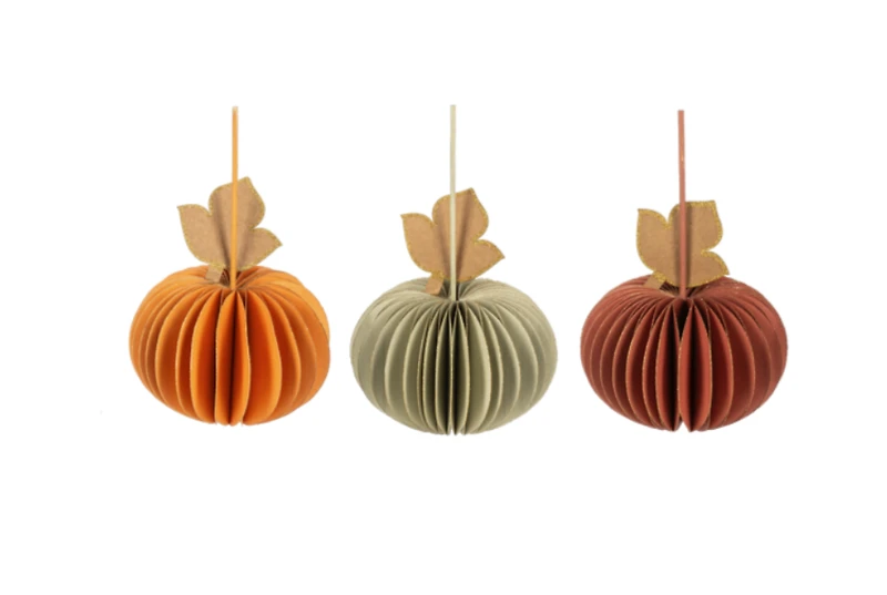 Honeycomb Pumpkin Ornament