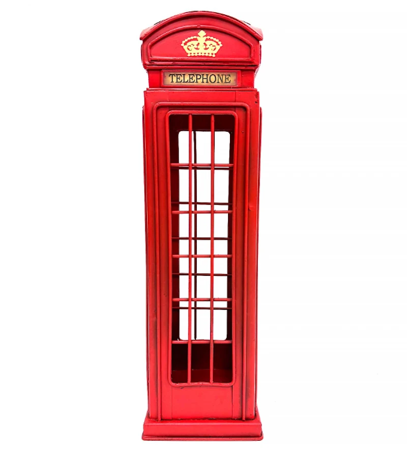 Metal Telephone Box Single Wine Carrier