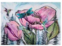 "The Gathering" In the Garden Note Card