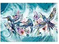 "Dance of the Hummingbird" In the Garden Note Card