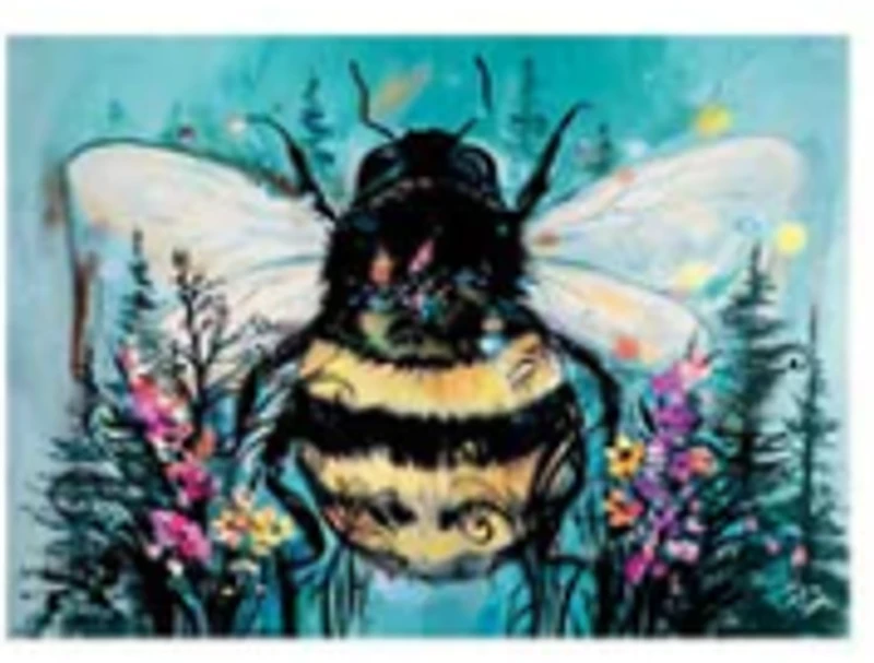 "Bumble Bee" In the Garden Note Card