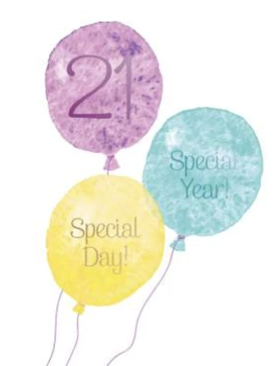 Special 21 Birthday Card