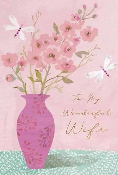 To My Wonderful Wife Birthday Card