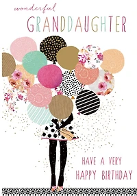 Wonderful Granddaughter Birthday Card