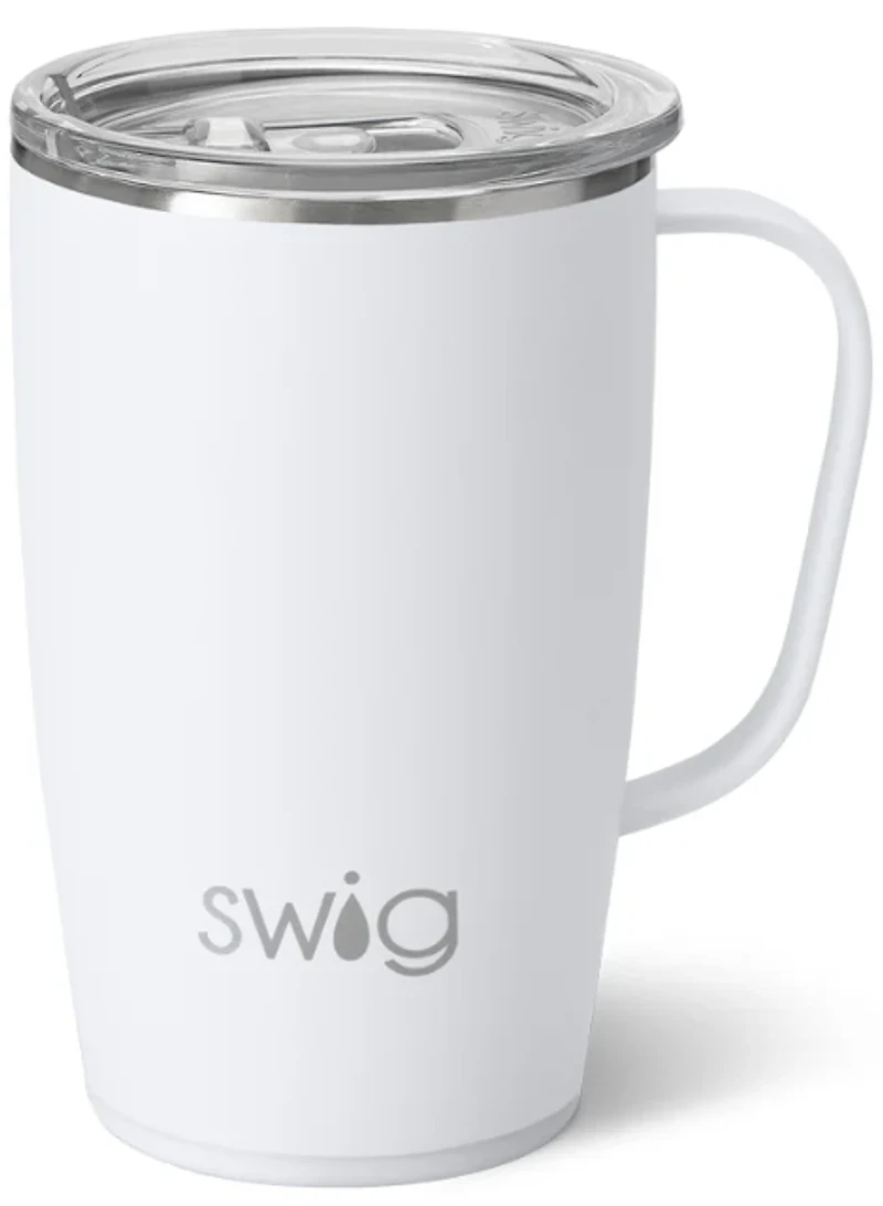 Swig White Travel Mug 18oz