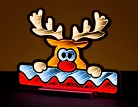 16" Rudolph Head W/Snow Infinity Light