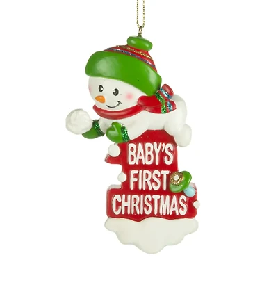 Baby's First Christmas Snowman Ornament