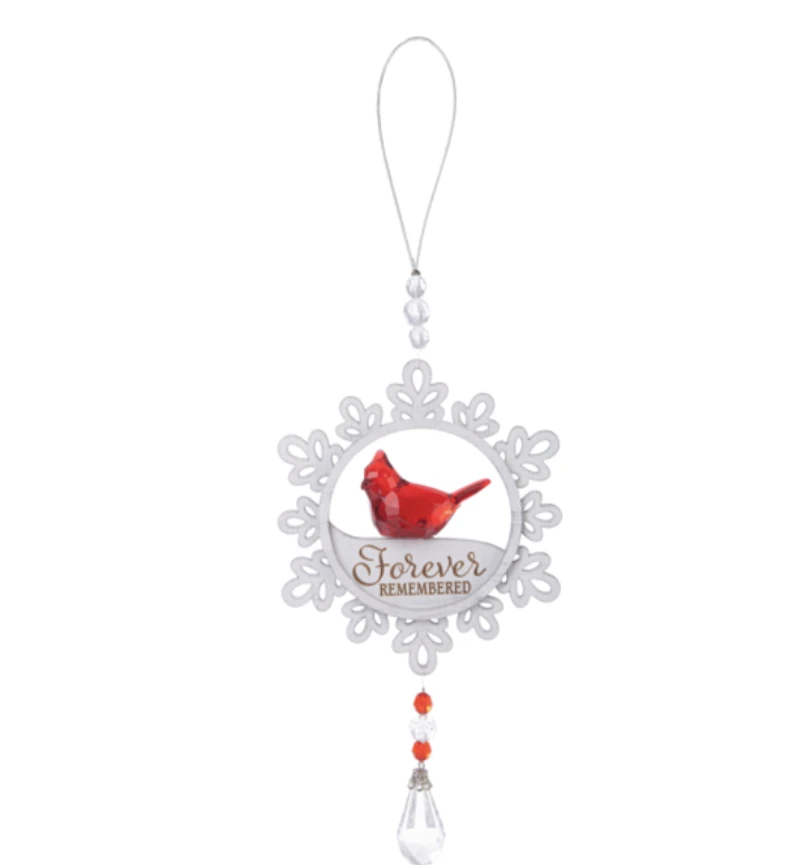 Rustic Snowflake Cardinal