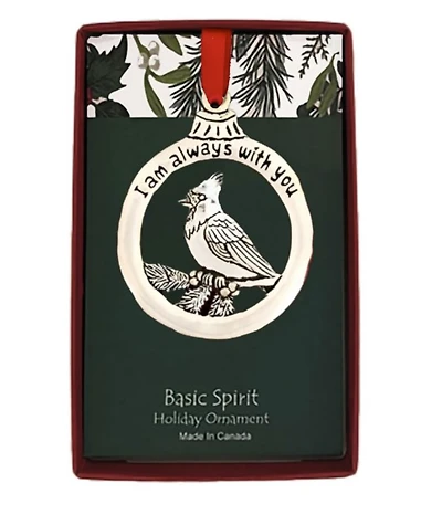 Pewter Cardinal Always With You Ornament