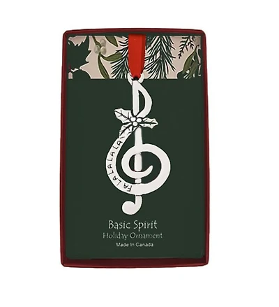 Treble Clef Holiday Ornament