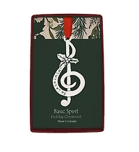 Treble Clef Holiday Ornament