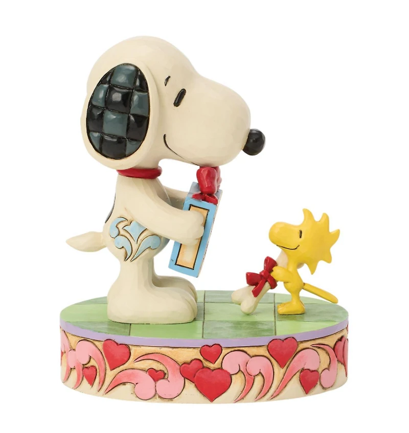 Snoopy and Woodstock w Gifts Figurine