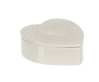 Heart Trinket Box with Embossed Wing Lid