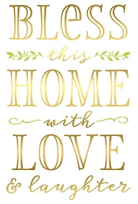 Bless this Home with Love & laughter-New Home Card