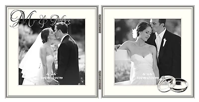 4x4 DOUBLE FRAME- 'MR '"' MRS'