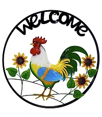 METAL ROOSTER 'WELCOME' SIGN