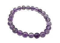 Gemstone 8 mm Round Bracelet-Amethyst