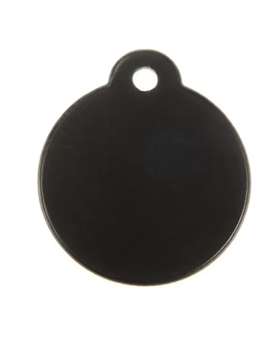 Round Tag Black Aluminum Anodized 25mm (Includes Engraving)