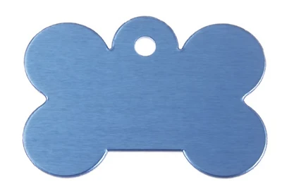 Dog bone large Aluminum Anodized Blue (Includes Engraving)