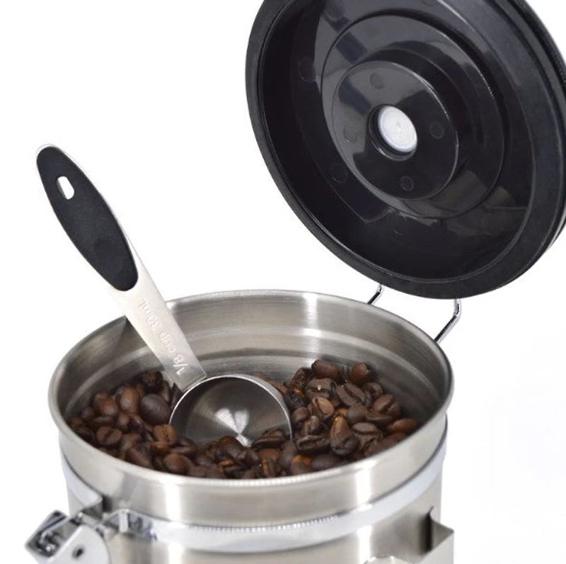 Air tight coffee canister with scoop Cafe Cult Coffee Canister