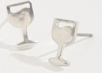 Wine Glass Stud Earrings