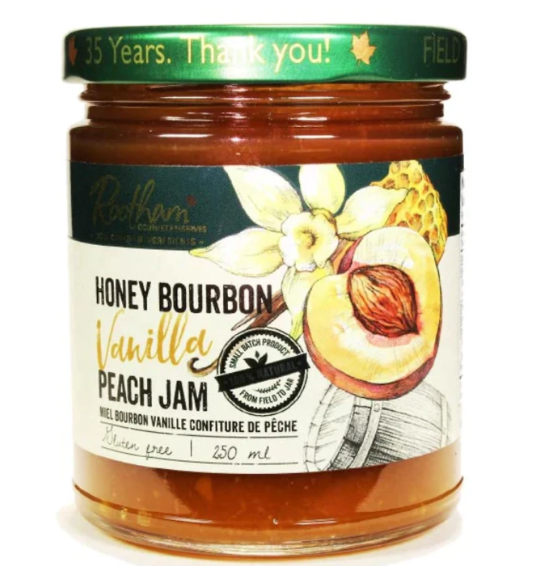 Rootham - Honey Bourbon Vanilla Peach Jam 250ml