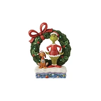 Grinch & Max in Wreath Figurine