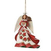 Red Angel with Cardinals Ornament