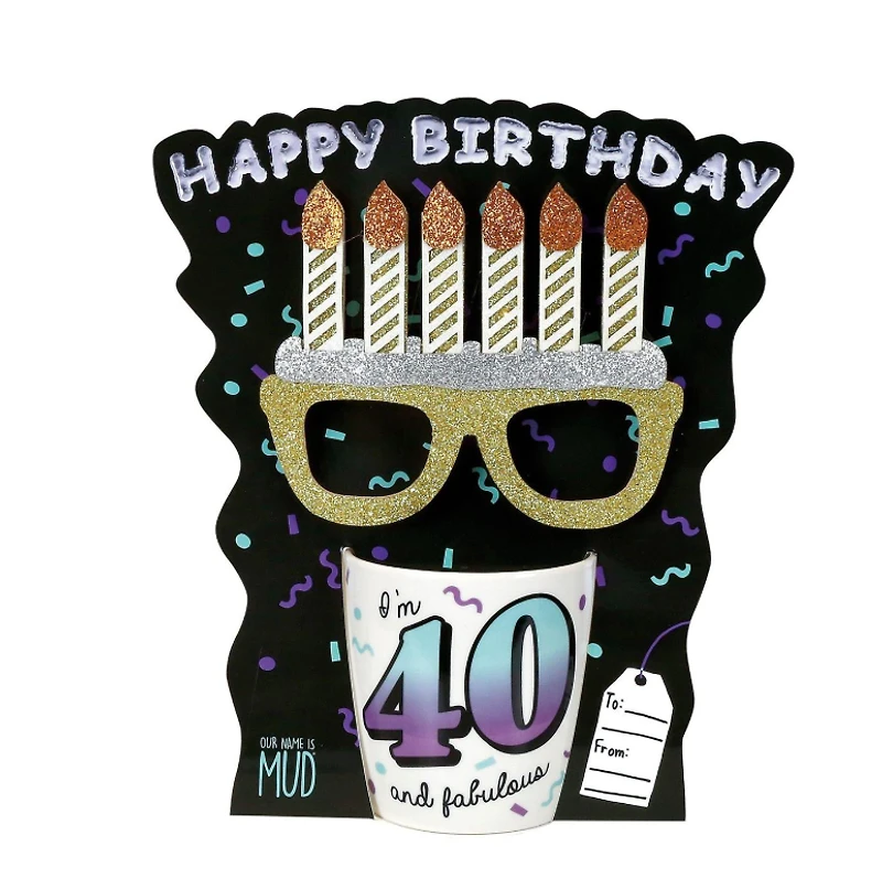 Birthday Mug with Glasses